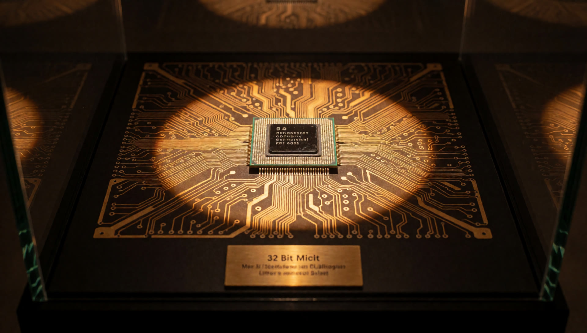 Binary code flowing through a circuit board representing years of accumulated technical knowledge