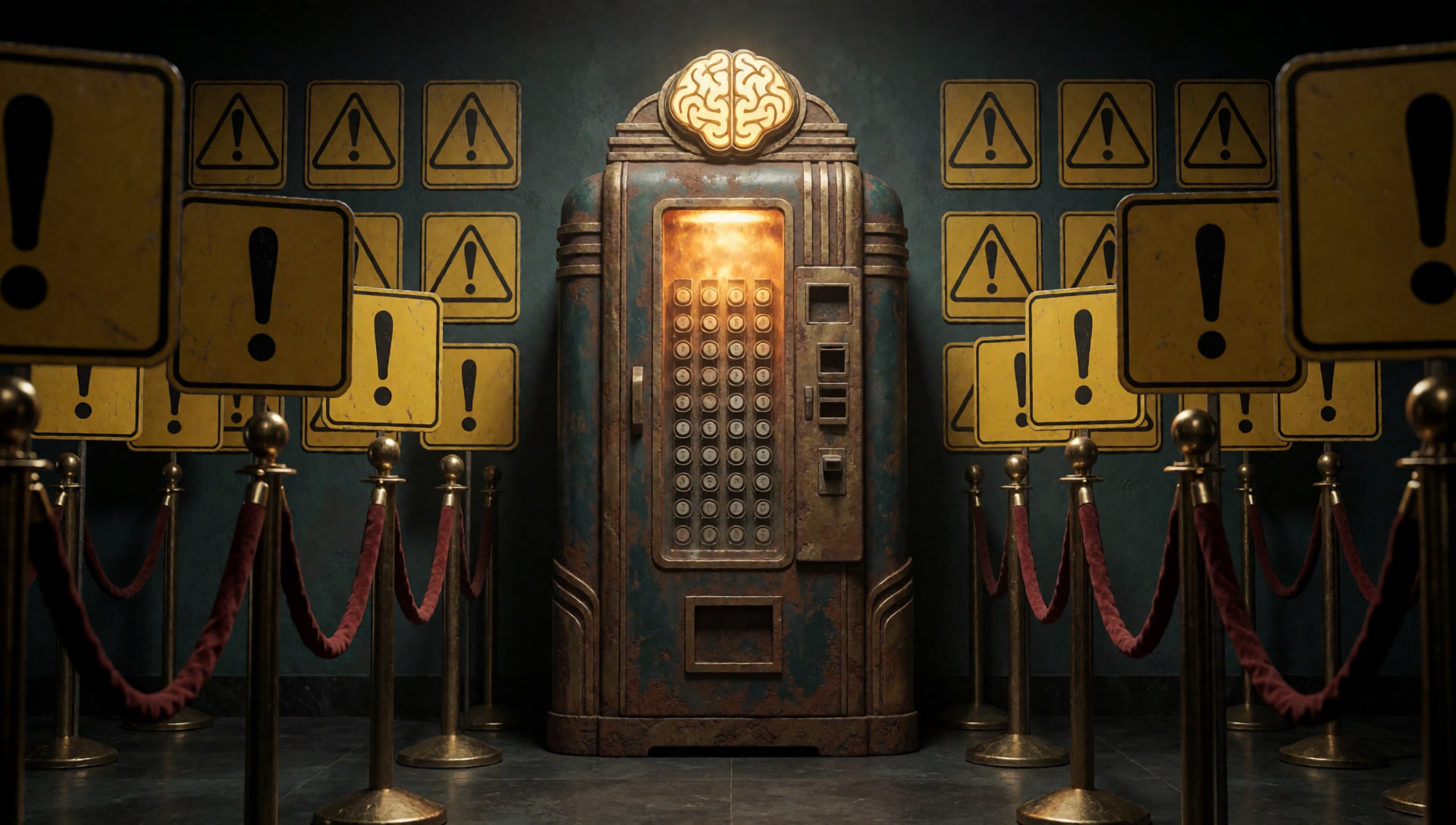 Abstract digital cage representing AI restrictions and limitations